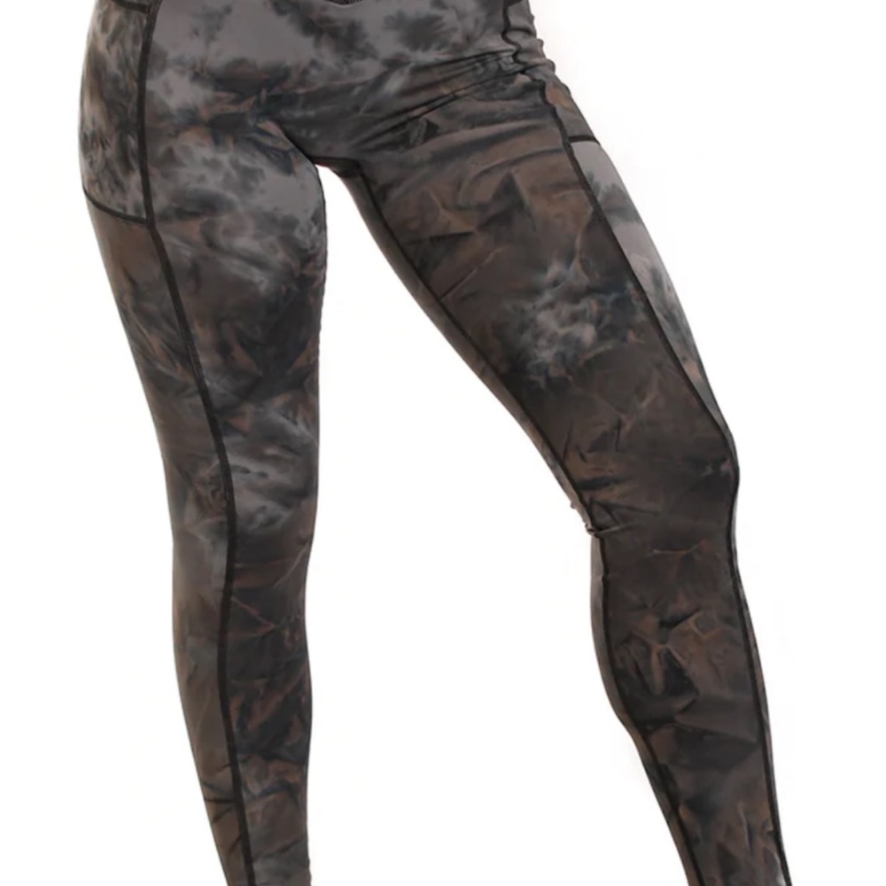 Till you collapse Effortless Vortex Pocket leggings Tie Dye black